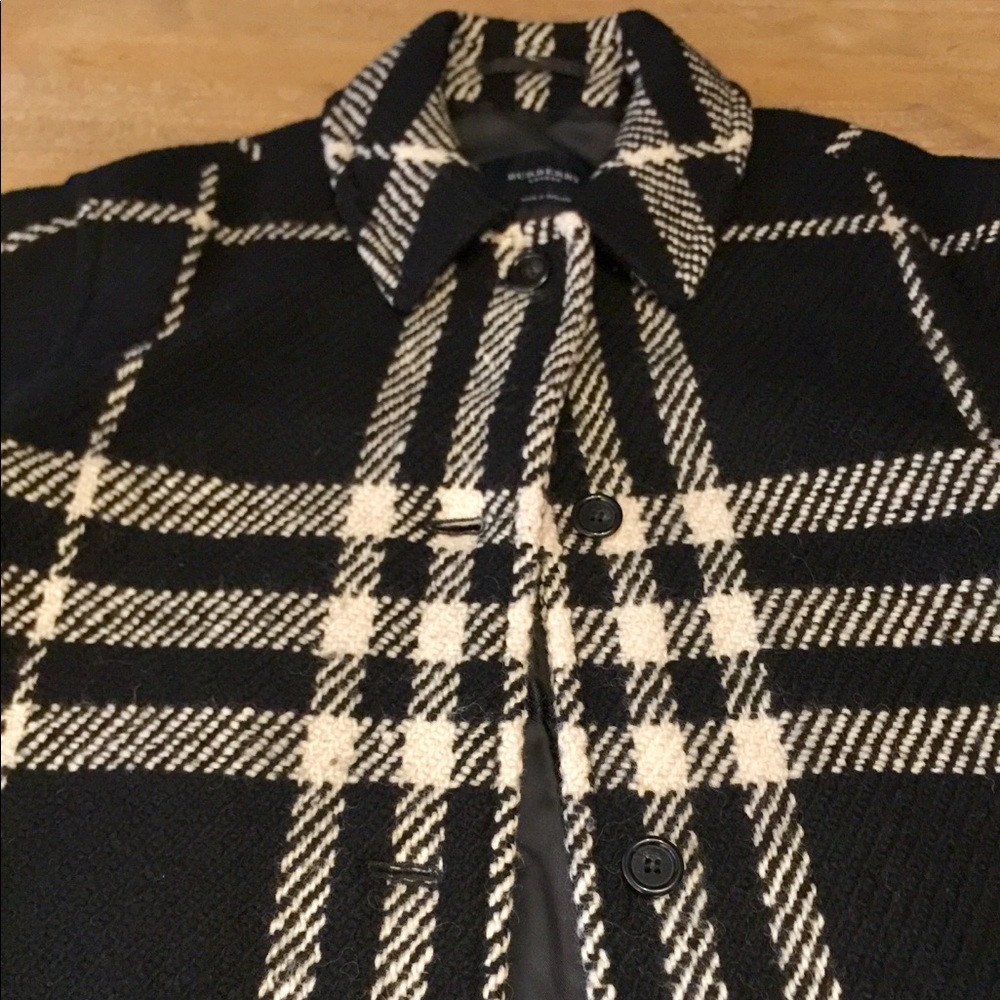 🌺{{{ SOLD }}}🌺 Burberry London Gingham Wool Coat - Picture 2 of 7